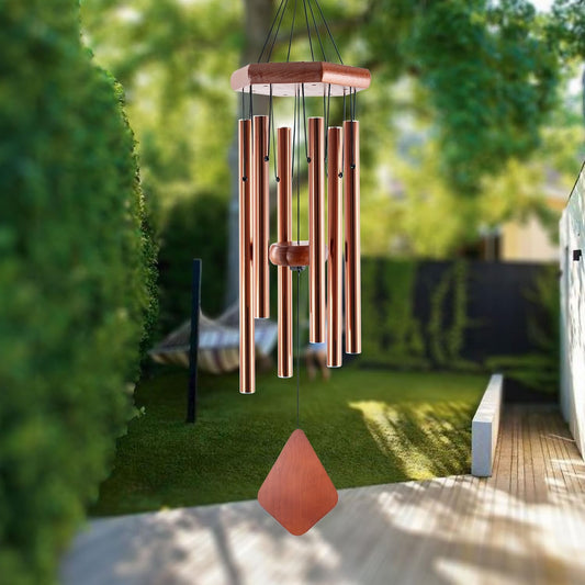 Small Wind Chimes for Outside, 28 Inches Wind Chimes Outdoor Tuned Soothing Melody, Sympathy Wind