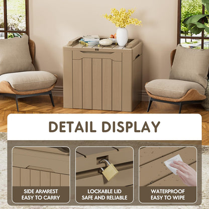 YESHOMY 30 Gal Plastic Storage Bins with Lid Stackable Box Organizers for Living Room, Office