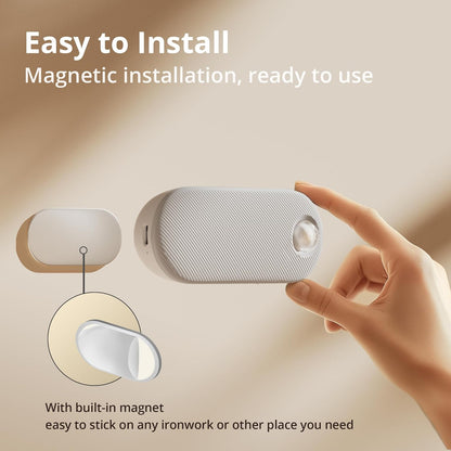 Lyridz Rechargeable Night Light with Motion Sensor, 1500mAh Battery Operated Nightlights, Stick-on LED Closet Light, 1-80LM Dimmable Brightness for Bathroom, Kitchen, Stairs, Hallway, 3 Packs