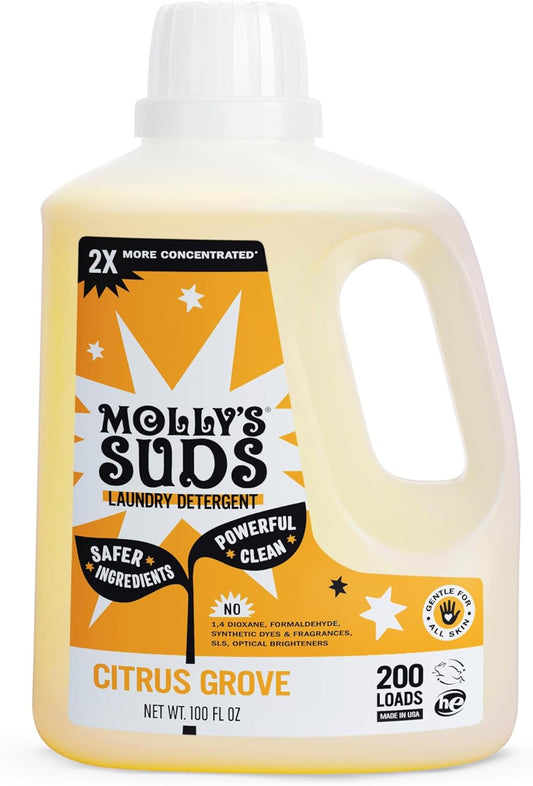 Molly's Suds Liquid Laundry Detergent | Clean Laundry Detergent Soap for Sensitive Skin | 2x