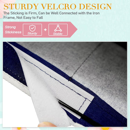 Bedside Storage Caddy/Bedside Hanging Storage Bag for Headboards Bunk Beds Dorm Rooms Book Phone Magazine Holder (2PC Navy Blue)