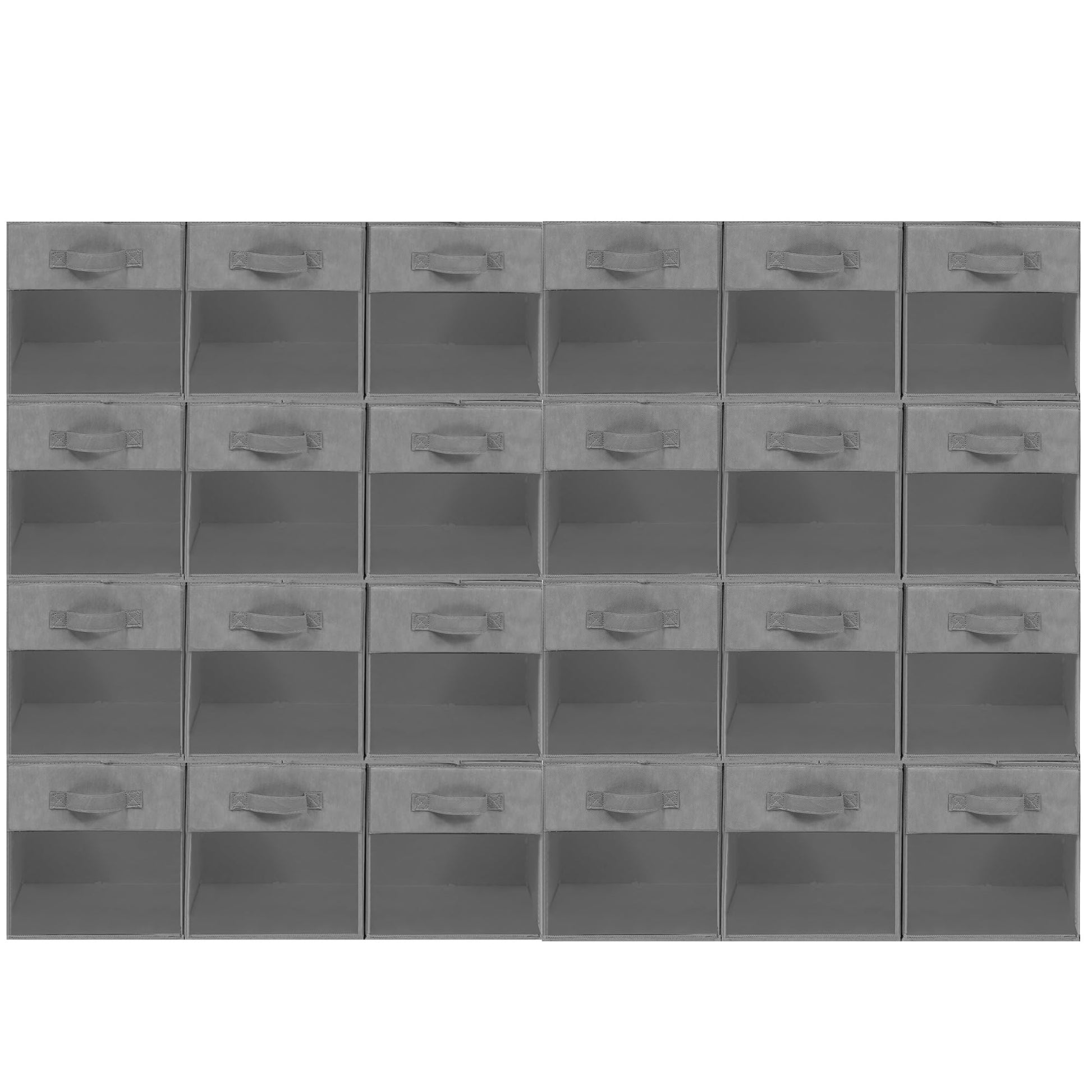 Storage Bins with Clear Window, 11x11 Storage Cubes, Collapsible Cube Storage Box, Fabric Closet