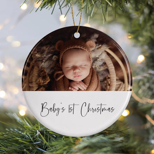Personalized Christmas Ornaments 2025,Custom Ornaments with Photo Text,First Christmas Ornaments for Xmas Tree Decoration,Ornaments Keepsake Gift for Family