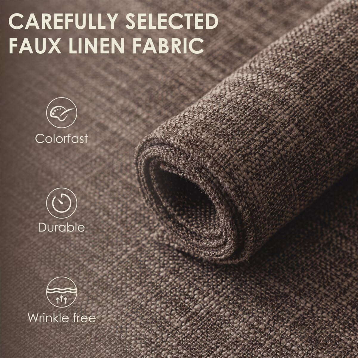 Placemats Set of 4, Bilayer Thickened Linen Place Mats Heat Resistant Machine Washable Wrinkle Free Carefully Selected Polyester Mats for Kitchen/Dining/Coffee Table (Burlap)