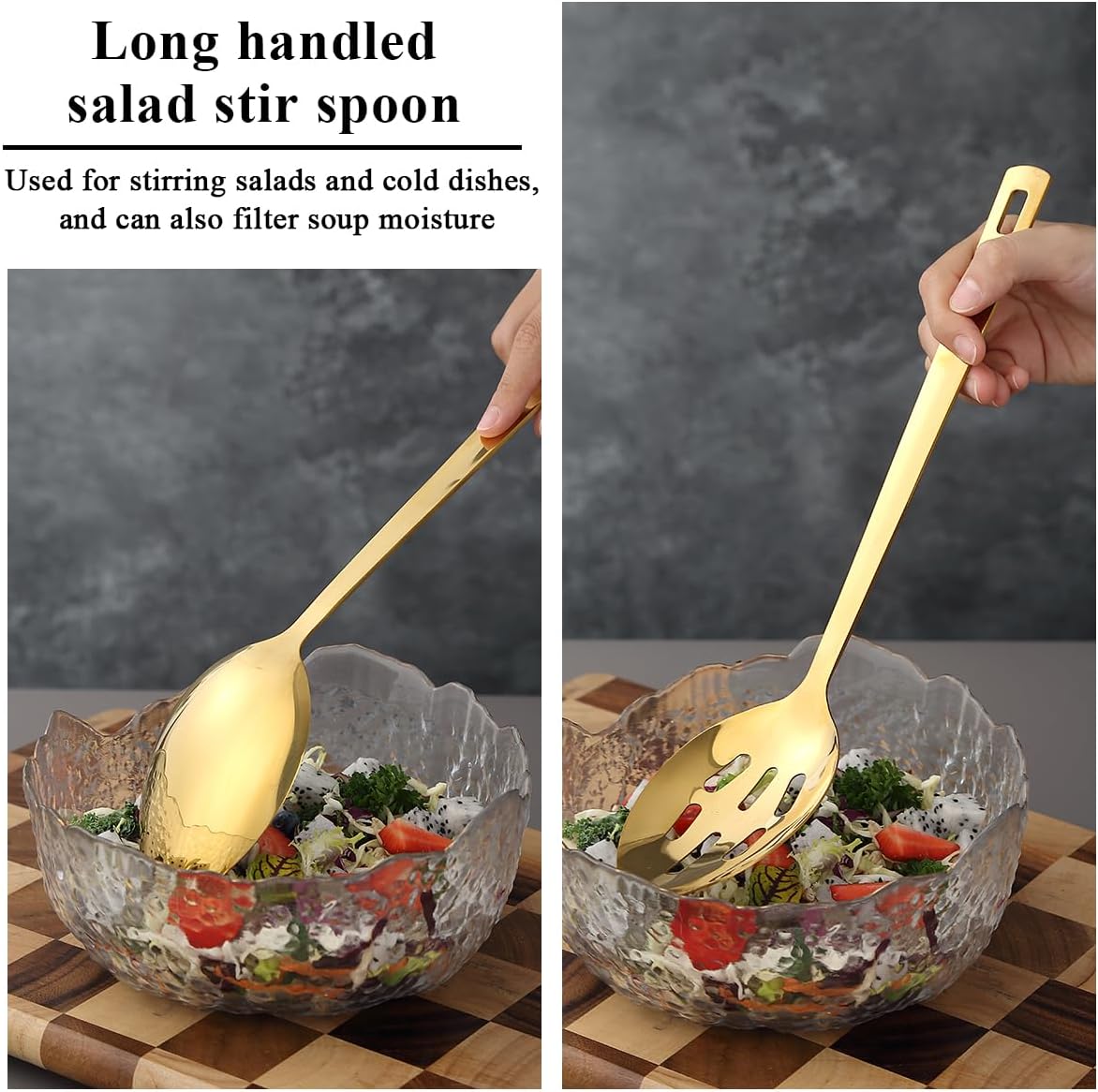 Evanda Gold Kitchen Utensils Set 6pcs, Titanium Plating Stainless Steel Cooking Utensils Set, Heavy Duty Kitchen Tools Spatulas Set, Home Essentials Kitchen Gadgets Accessories