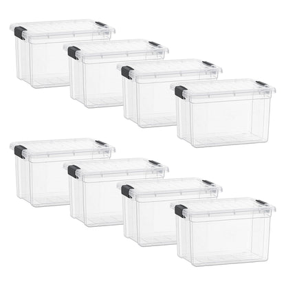 Superio Clear Storage Boxes with Lids, 49 Quart Plastic Container Bins for Organizing, Stackable