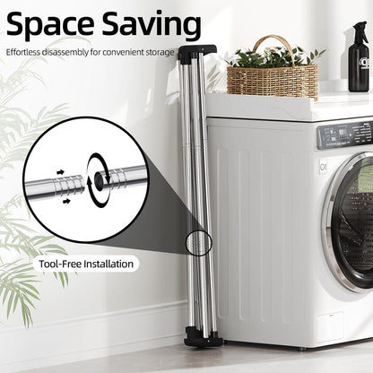 APEXCHASER Clothes Drying Rack Foldable, Stainless Steel Laundry Drying Rack Collapsible, Clothes Hanger for Sweater Baby Clothes Towel for Indoor & Outdoor, Portable Clothes Airer for Travel