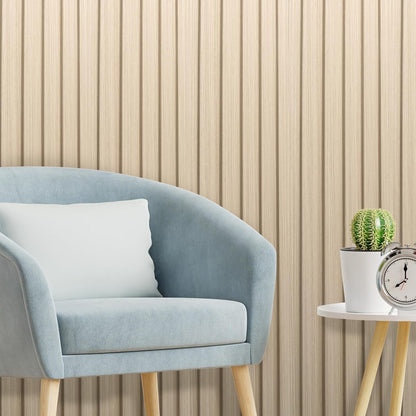 Art3d WPC Wainscoting Panels, 16-Pack 48 x 6 Inch 3D Wall Accents for Interior Wall Decor, Living Room, Bedroom, Black