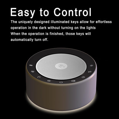 Kipcush White Noise Sound Machine with Nursery Lamp, Mood Lighting, 7 Colour Night Light, 30 Soothing Sounds for Baby/Adult. Timer, Plug in, Memory Function, Touch Control