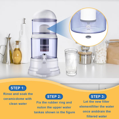 2Pack Replacement Ceramic Dome Water Filter 0.2 to 0.5 micron for Countertop Portable Water Purification System