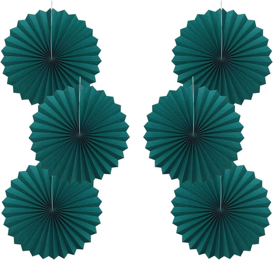 Green Birthday Decorations,DIY Green Paper Fans Hanging Decoration ,Party Supplies Party Fans 16in, Cactus Party Decorations,Wedding Graduation Events Accessories 30 Color DIY Set (Blackish Green)
