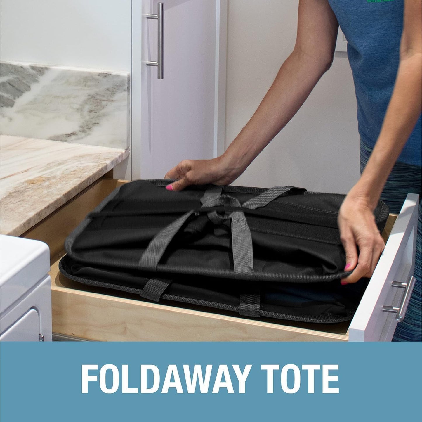 CleverMade Collapsible Laundry Caddy, 64L Pop-Up Hamper, 2 Pack, Charcoal