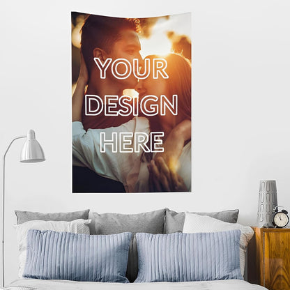 Custom Tapestry For Wall Bedroom Custom Backdrop Personalized Image Text Photo Customized Funny Tapestry Banners And Signs Single Picture Vertical Tapestrys