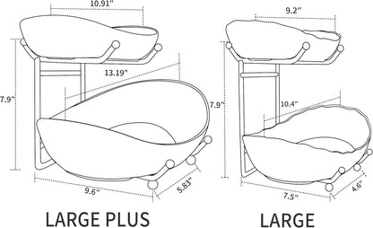 HBlife Extra Large Fruit Basket for Kitchen Counter - 2 Tier Ceramic Fruit Bowl with Metal Stand, Bathroom Countertop Organizer, Tiered Serving Trays for Party