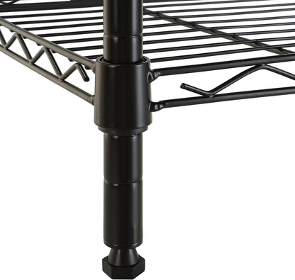 Amazon Basics 5-Shelf Tower Adjustable Storage Shelving Unit, Black, 16 D x 16 W x 54 H in