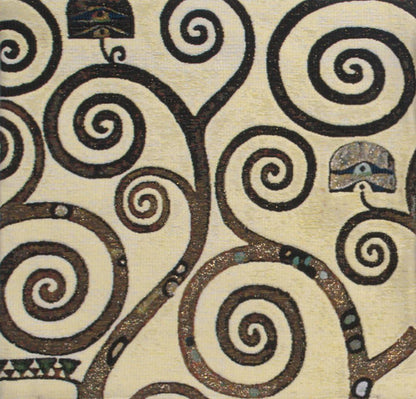 C Charlotte Home Furnishings Inc Lebensbaum Branches Cushion Cover | Pure Cotton Decorative Cushion Case | Cushion Cover for Indoor Use | 17x17 Inch Cushion Cover for Living Room I by Gustav Klimt