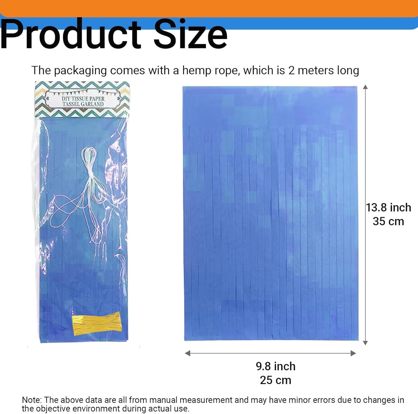 Black Yellow and White Paper Tissue Tassel Garland Banner for Party Decorations,15 Pcs