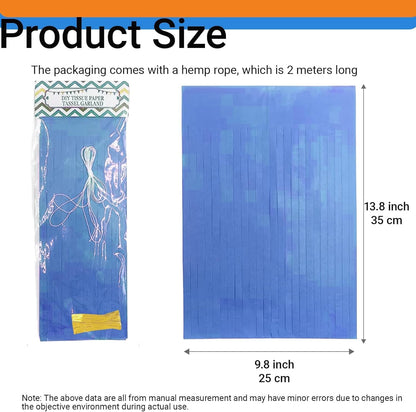 Black Yellow and White Paper Tissue Tassel Garland Banner for Party Decorations,15 Pcs