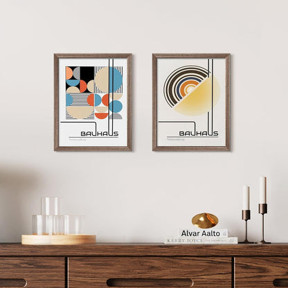 upsimples 11x14 Picture Frame, Natural Solid Wooden Picture Frames, Display 8x10 with Mat or 11 x 14 Without, Vertical or Horizontal Wall Hanging, 1 Pack, Brown