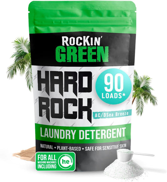 Rockin' Green Hard Rock Powder Laundry Detergent (90 Loads) - Natural Powdered Laundry Detergent