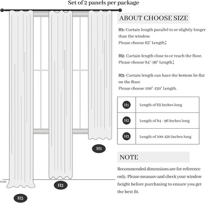 Solid White Linen Blackout Viral Curtains 96 Inches Long for Bedroom, Modern Pinch Pleated Boho Window Curtains para Sala Room Darkening Thermal Heavy Track Drapes 96 Inch 2 Panels Set