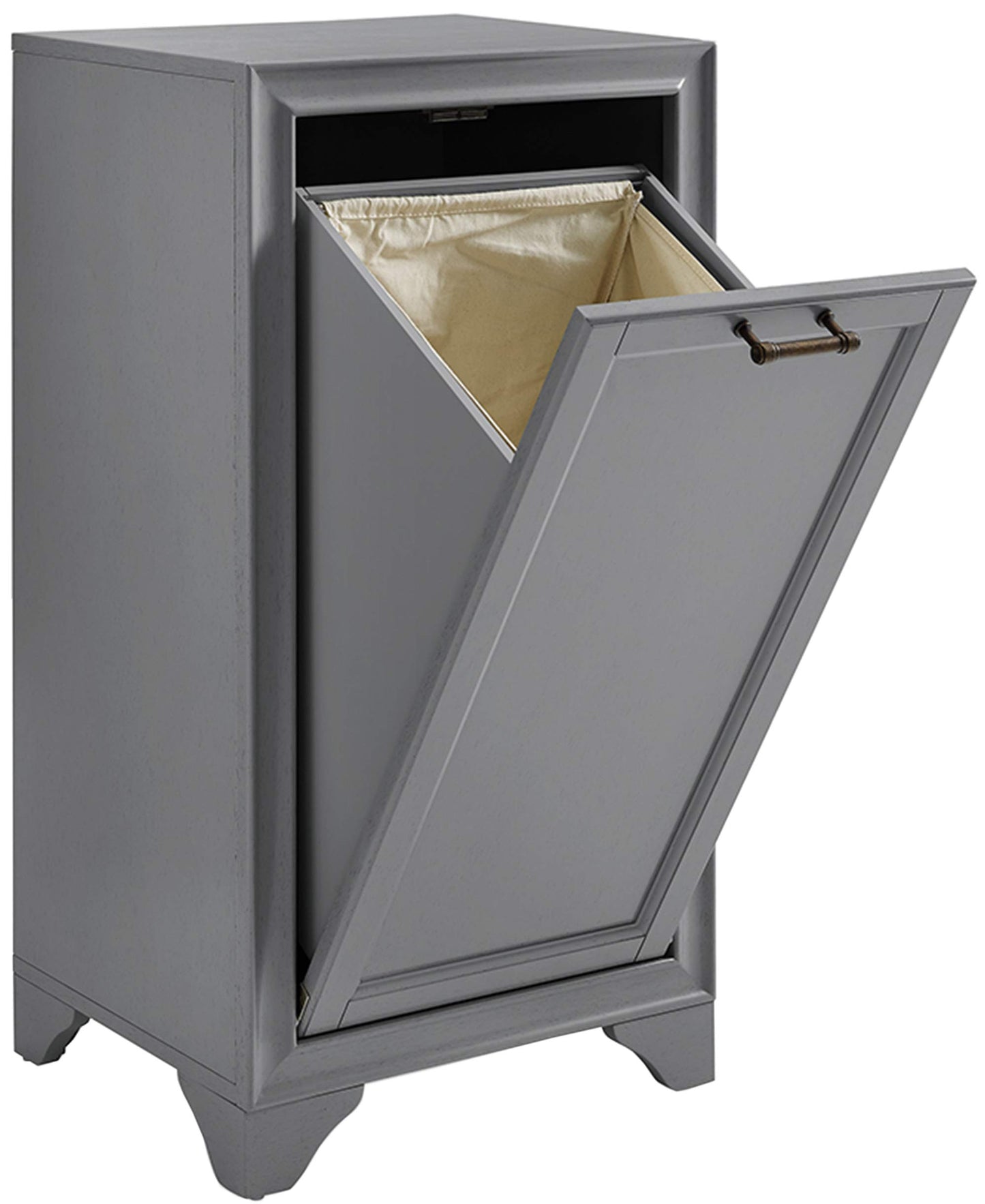 Crosley Furniture Tara Laundry Hamper with Linen Sorting Bag, Bathroom Storage and Organization