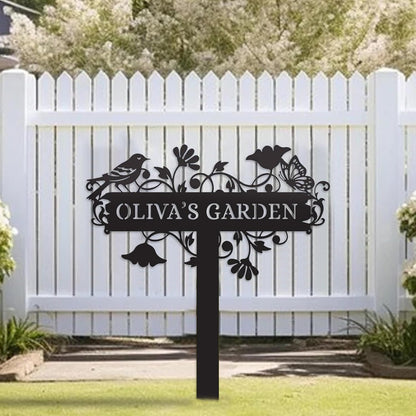 Metal Signs Customized | Personalized Garden Stake Metal Sign | Custom Metal Garden Sign | Personalized Garden Name Sign | Custom Sign Outdoor Metal | Gardening Decor Gifts for Gardeners