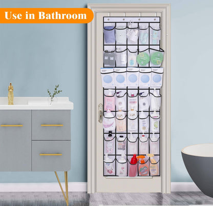 35 Large Pockets Over The Door Shoe Organizer, Hanging Shoe Organizer for Closet, Premium Clear