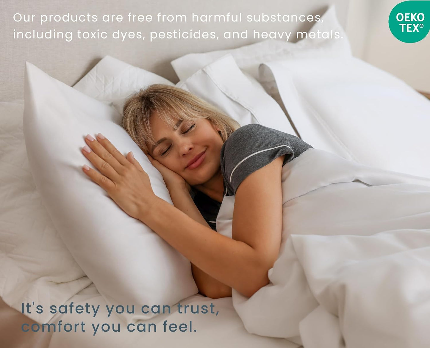 Threadmill Bed Pillows Queen Size Set of 2 | Soft Down Alternative Cooling Bed Pillow for Sleeping | Soft Pillows for Bed | 20x30 Hotel Pillow, Queen Pillows 2 Pack for Back, Stomach or Side Sleepers