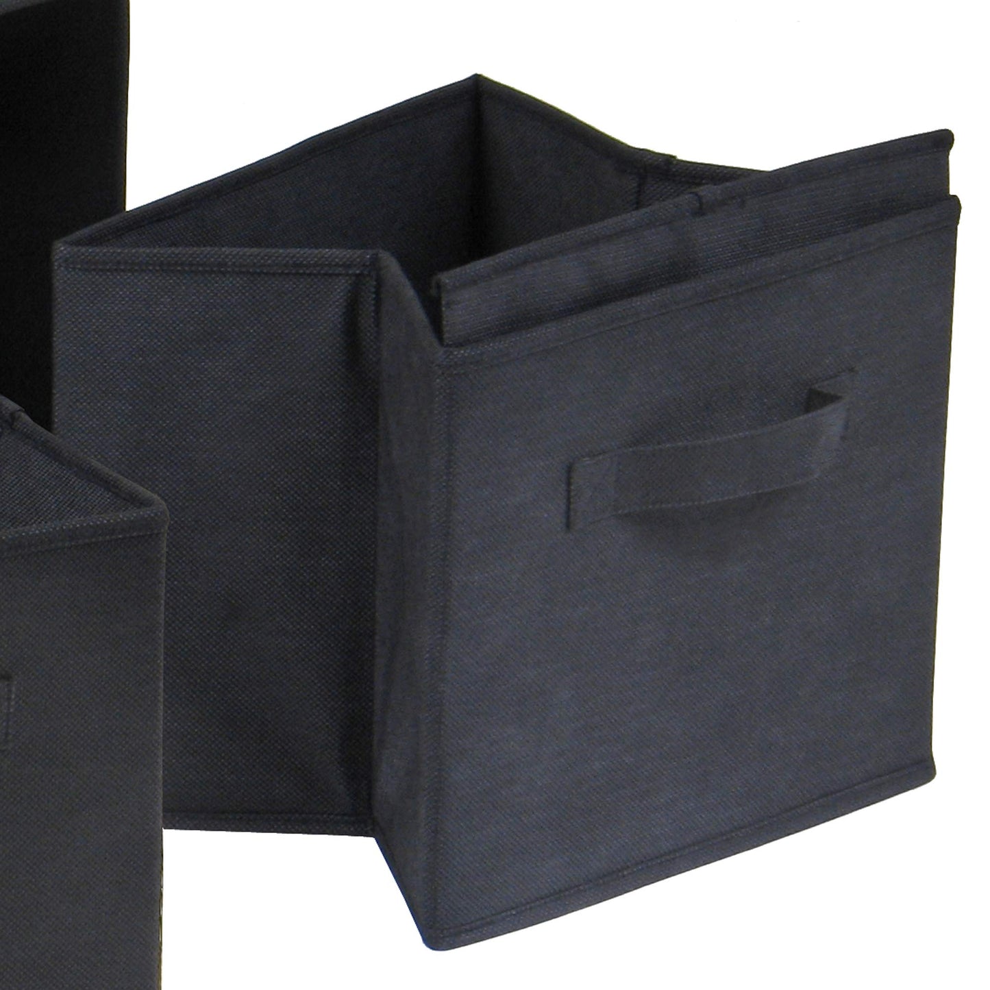 Winsome Capri Foldable Fabric Basket, Black, 6/Pack (22611)