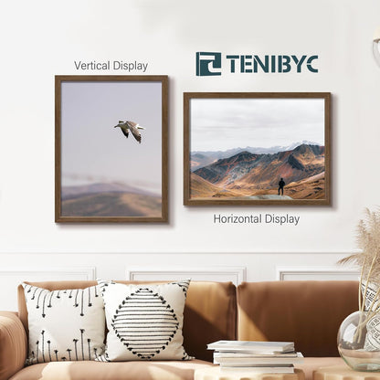 18x24 Poster Frame 3 Pack - Brown Woodgrain, Wood Picture frame, Gallery Picture Frame - Wall Hanging