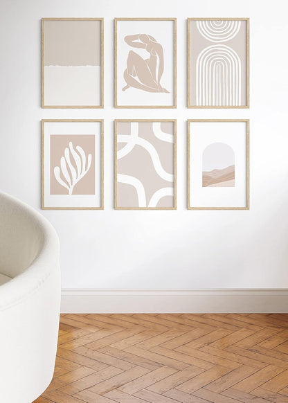 Haus and Hues 20x30 Natural Oak Wood Picture Frames Set of 25 - Premium Bulk Picture Frames 20x30 Bundle - Elegant Gallery Wall Frame Set for Posters, Art Display - Ideal for Wall Decor in Home &