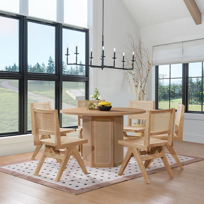 Modern Kitchen Chairs Set of 4, Armless Dining Room Chairs Solid Wood