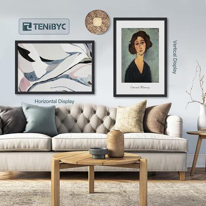 24x36 Poster Frame 3 Pack - Black Woodgrain, Solid Wood Picture Frame, Wall Gallery Frame - Wall Hanging