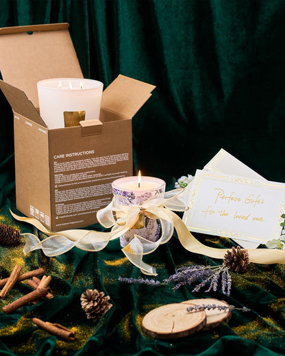 M&SENSE Creamy Vanilla Pie Scented Natural Soy Wax Candle, 14.1oz 60 Hours Long Lasting Slow Burning Candles for Home Decor, Aromatherapy Candle for Stress Relief