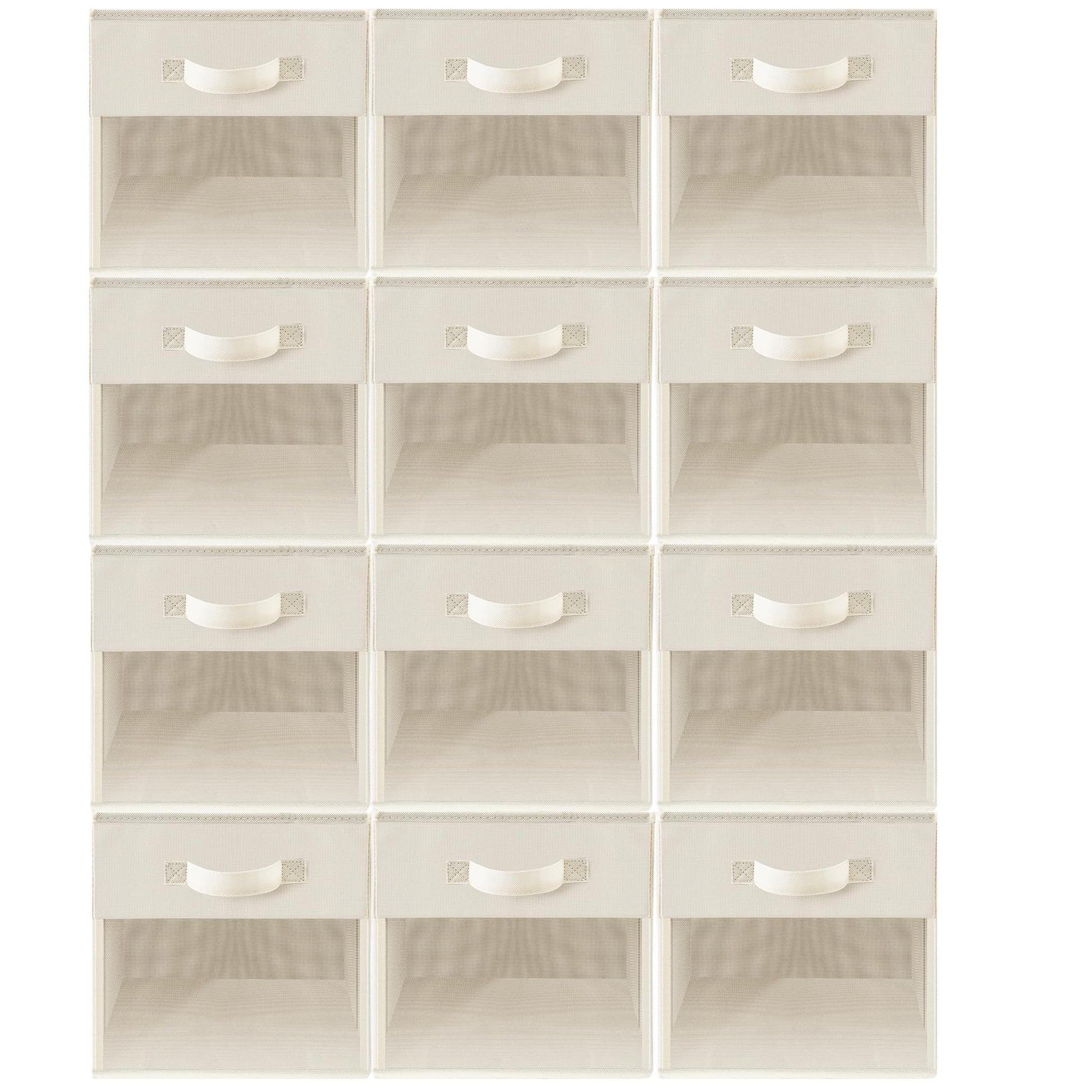 STORAGEIDEAS Storage Bins with Clear Window, 13x13 Storage Cubes, Collapsible Cube Storage Box