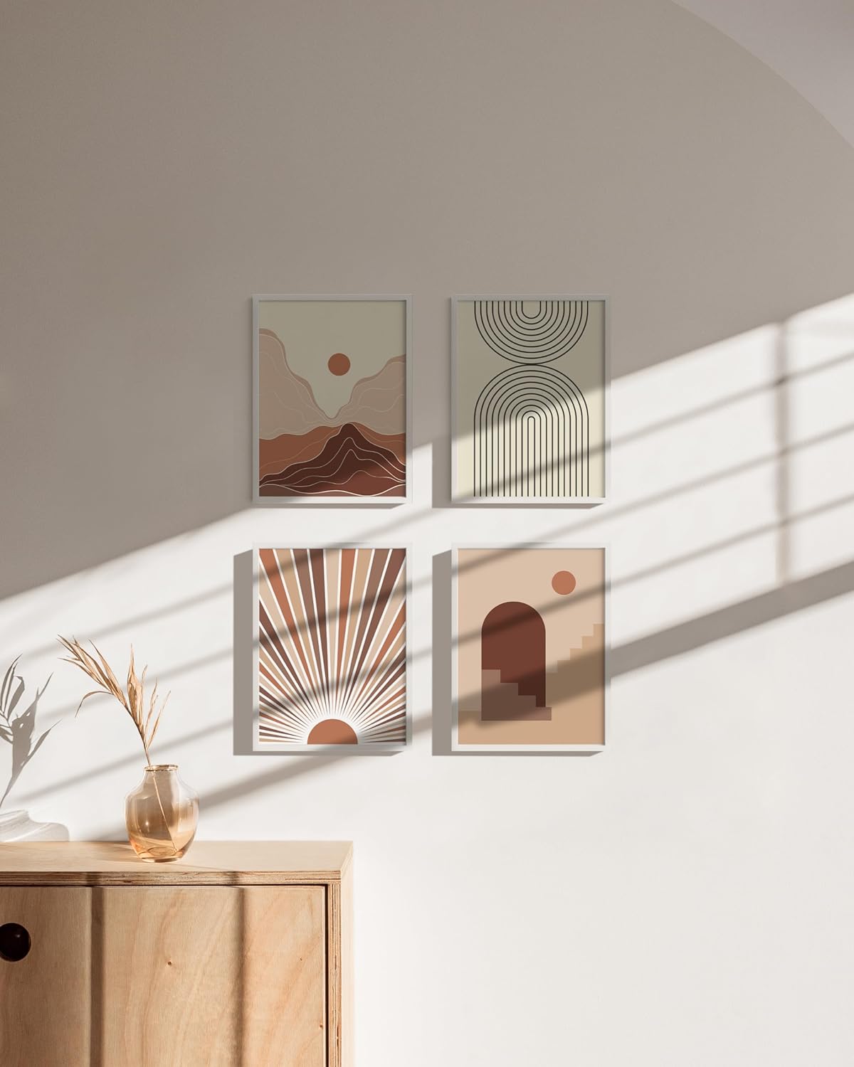 HAUS AND HUES 9x12 White Metal Picture Frames - Features Premium Aluminum, Vertical & Horizontal Hang, Shatterproof Plexiglass - Perfect for Home, Room, Office (9x12 in, White, Set of 4)