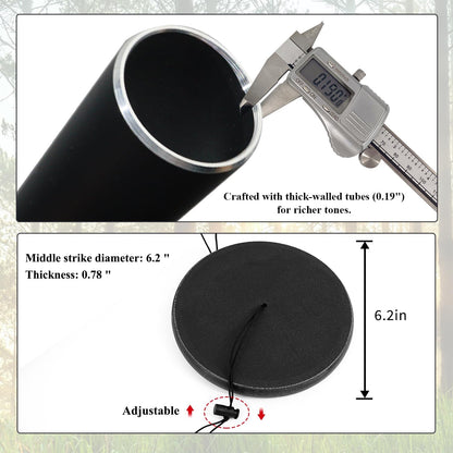 ASTARIN 65 in Wind Chimes for outisde - Extra Large Outdoor Handcrafted WindChimes,Deep Tone Metal Chimes for Garden Decor, Large Windchimes Deep Resonance, 2.27in Tubes Weather-Resistant, Black