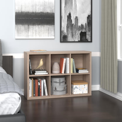 ClosetMaid 6 Cube Storage Shelf Organizer Bookshelf with Back Panel, Easy Assembly, Wood, Weathered