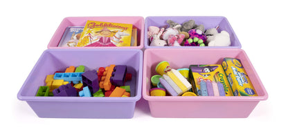 Humble Crew Plastic Storage Bins for Kids, Large Removable Toy Organizer