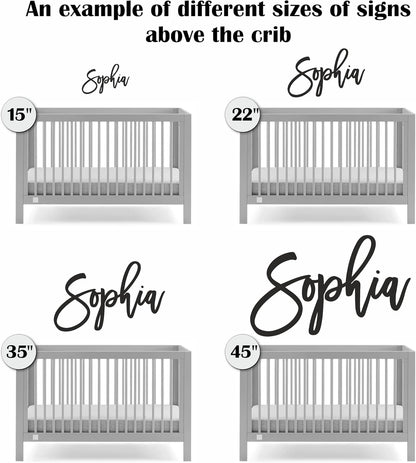 Wooden Name Signs for Nursery Custom Baby Name Sign for Wall Name Signs Personalized Custom Name Sign for Nursery Name Wall Decor Personalized Name Signs for Kids Room (Single Name Sign)