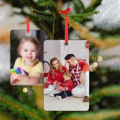 Personalized Christmas Ornaments with Photo - Custom Picture Text Ornaments for Christmas 2025, Customized Wood Xmas Tree Decor for Family, Mom, Dad, Friends, Loves