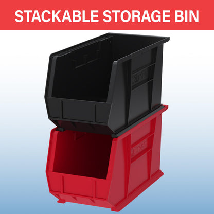 Akro-Mils 30265 AkroBins Plastic Storage Bins, 18"x8.25"x9", Green, 6-Pack