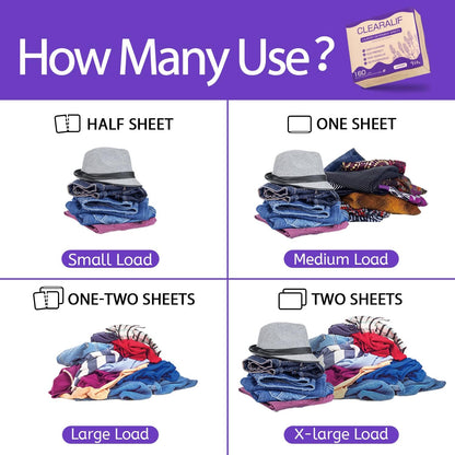 Laundry Detergent Sheets (160 Sheets), Lavender,Up to 320 Loads - Great For Travel,Apartments, Dorms,CLEARALIF Laundry Detergent Strips Eco Friendly & Hypoallergenic (80 Count, Pack of 2)