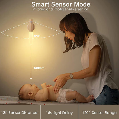 Montford Battery Operated Wall Sconces, Motion Sensor Night Light Magnetic Wall Light Rechargeable Wall Sconce, Peel and Stick Sconce Lights for Bedside Stair Hallway