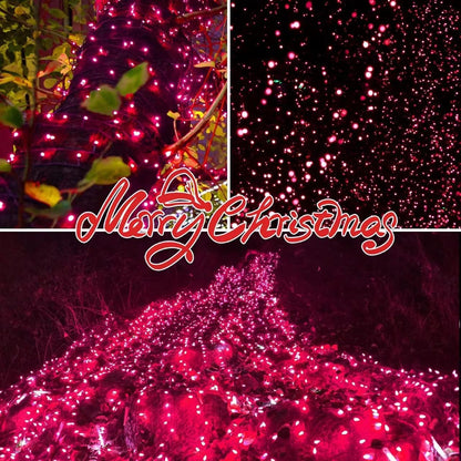 300LIGHTS(2*150L) Pink Extra-Bright with End Connectors Christmas Decorative Lights 19.44m UL Certified Mini String Light Set Waterproof for Home Garden Holiday Tree Party Patio Decor Wedding