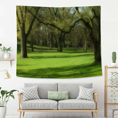 Landscape Tapestry For Bedroom Landscape Of Kings Park Green And Nature Scene Tapestries Wall Hanging For Living Room Dorm Office 90×60 In