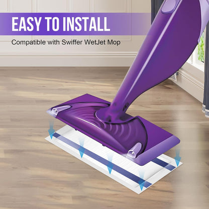 Mopping Pad Refill for Wet Jet Mop, Disposable Multi Surface Wetjet Hardwood Floor Cleaner Spray Mop Pads Refills, Thickness & Absorbent (120)