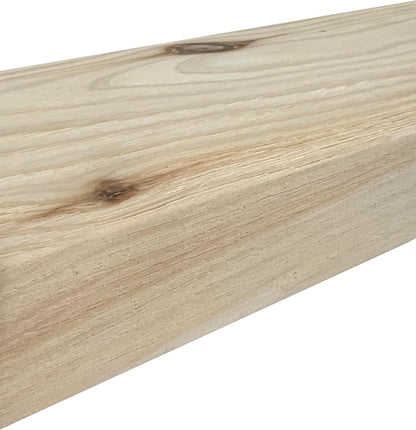 Joel's Antiques 42 Inch Floating Shelves for Wall - 42x6x2 in - Unfinished Wood Shelf Design, Wooden Wall Shelves for Bedroom, Bathroom, Kitchen and Living Room - Display and Store Your Décor at Home