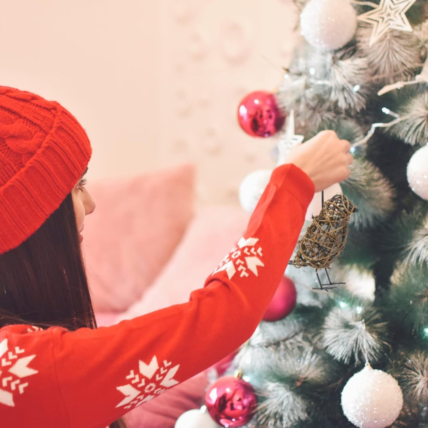 Natural Farmhouse Decor Set of 3 - Handwoven Rattan Bird Statue Table Decor, Multi-Pose Shelf & Mantel Accents